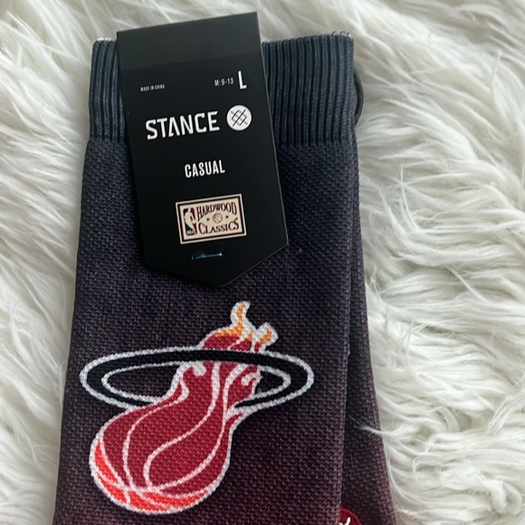 NWT: Stance size large Miami HEAT hardwood classics socks - Picture 3 of 3